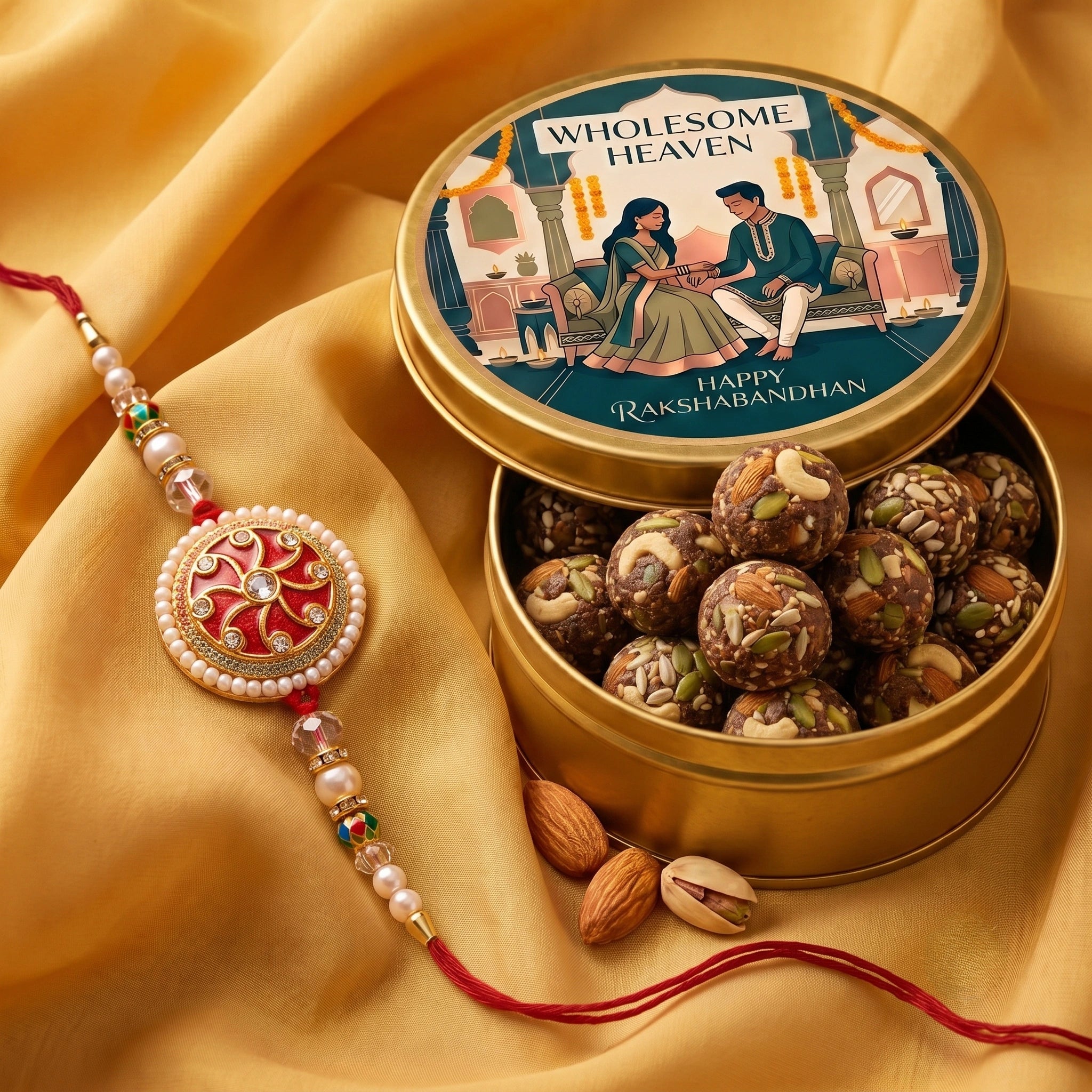 Wholesome Heaven - Ragi Nut Bites  & Rakhi Gift Hamper