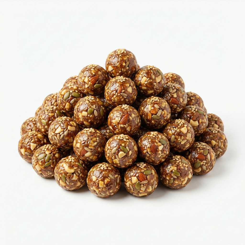 Wholesome Heaven Date & Nut Bites - Rich in Protein, Iron, Omega 3